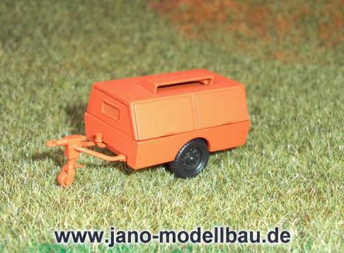 Kompressoranhänger in orange H0